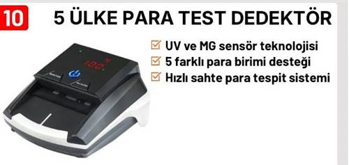 5 Ülke Para Test Dedektör