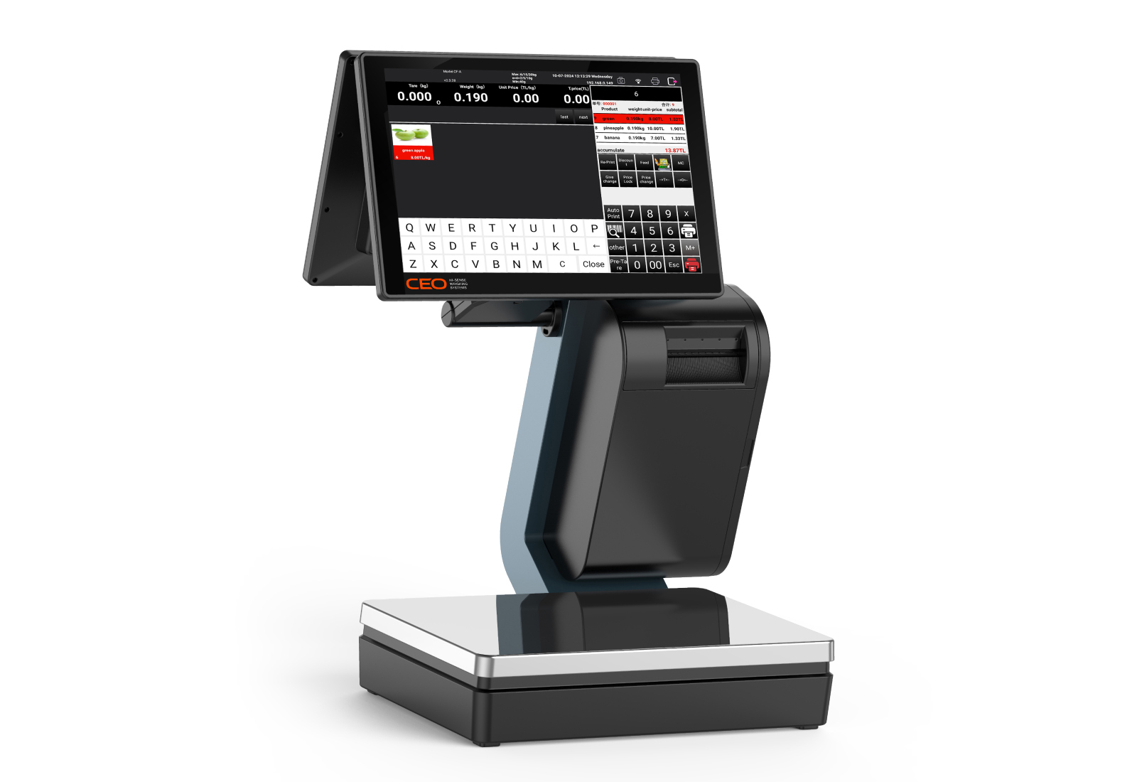 Ceopos CF-AI156 Yapay Zeka Etiket Yazıcılı Terazi - Görsel 2