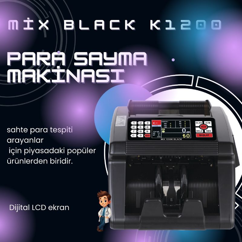 Mix 1200 K TL / Euro Para Sayma Makinesi 2 Ülke - Görsel 8