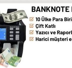 Banknote Master 10 Ülke Çift Katlı Para Sayma Makinesi