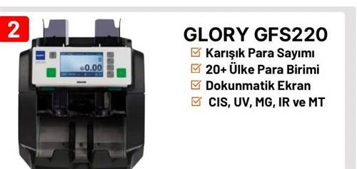 Glory GFS-220 CS Para Sayma Makinesi Çift Kat
