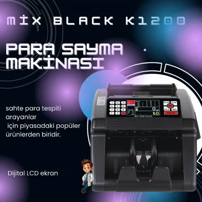 Mix 1200 K TL / Euro Para Sayma Makinesi 2 Ülke - Görsel 3
